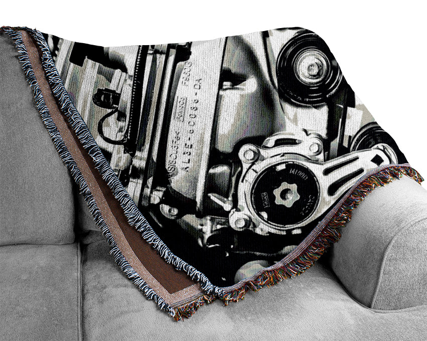 Big Block Engine Woven Blanket