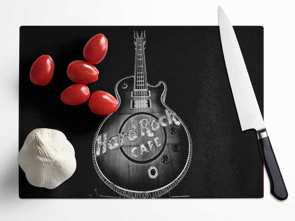 Hard Rock Cafe Las Vegas Glass Chopping Board