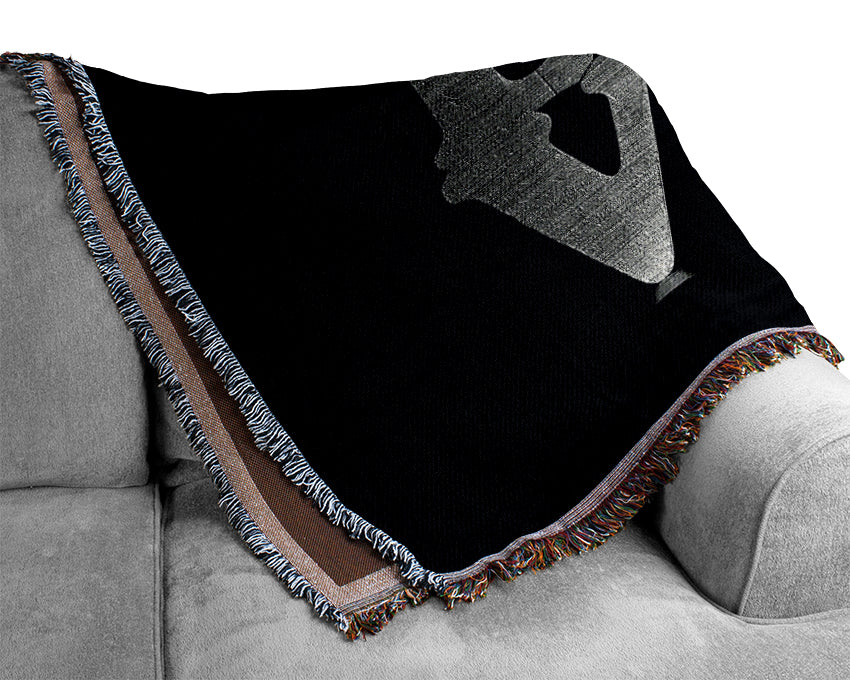 Love Black And White Woven Blanket