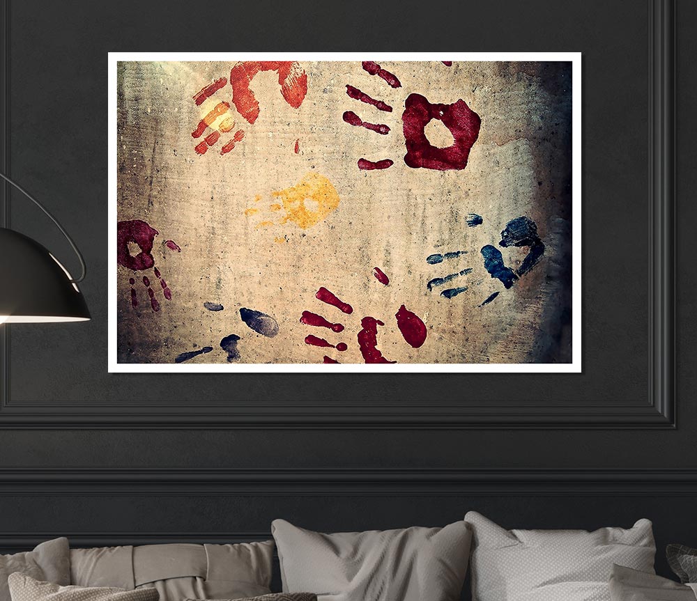 Handprints Print Poster Wall Art