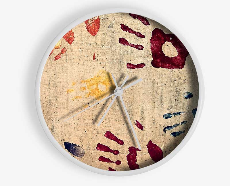 Handprints Clock - Wallart-Direct UK