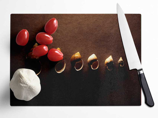 Snail Shells Glass Chopping Board