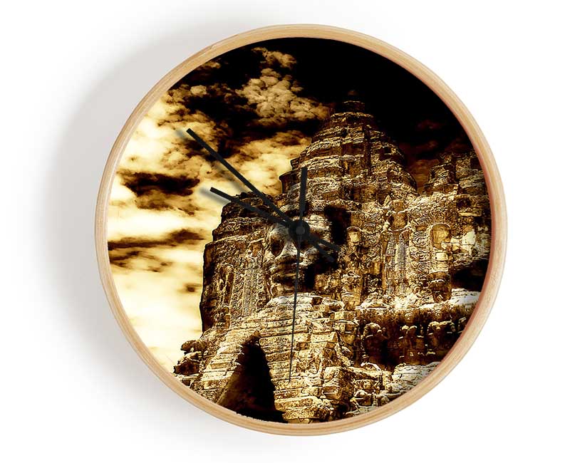 The Buddha King Of Angkor Wat Cambodia Clock - Wallart-Direct UK