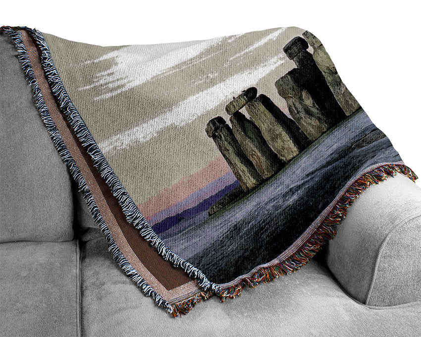 Stonehenge Wiltshire England Woven Blanket