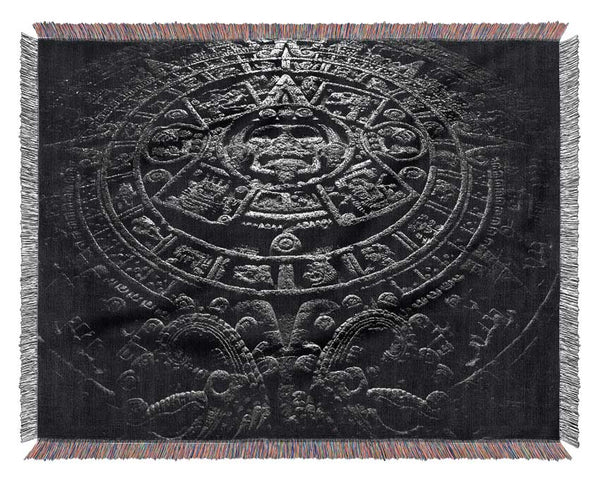 Aztec Calendar Woven Blanket