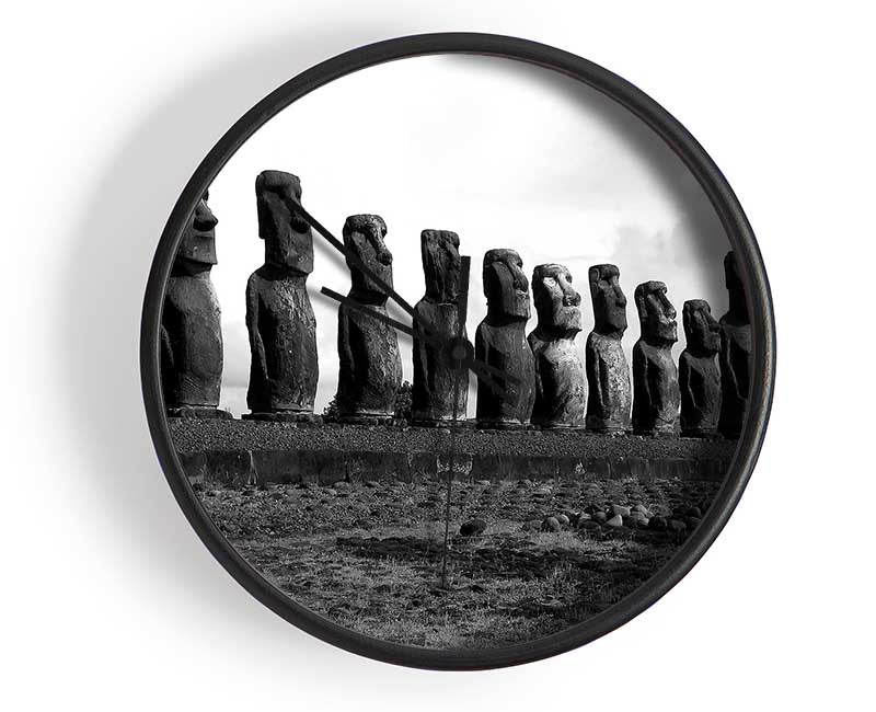 Easter Island Statues Clock - Wallart-Direct UK