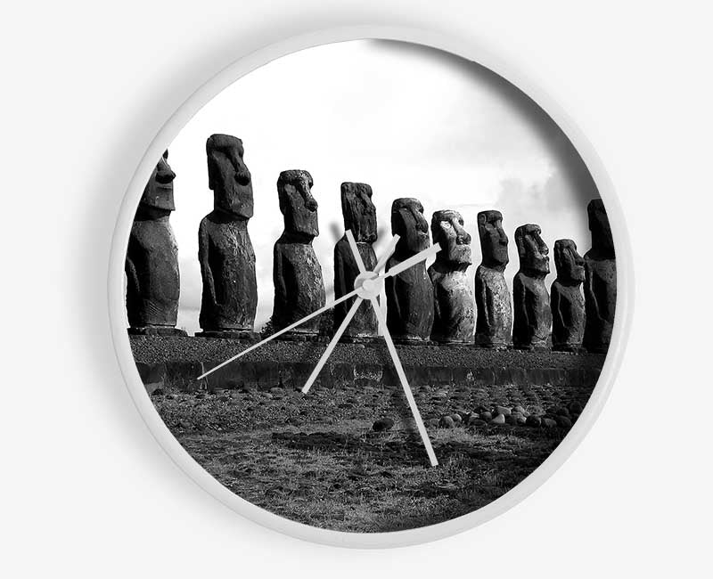 Easter Island Statues Clock - Wallart-Direct UK