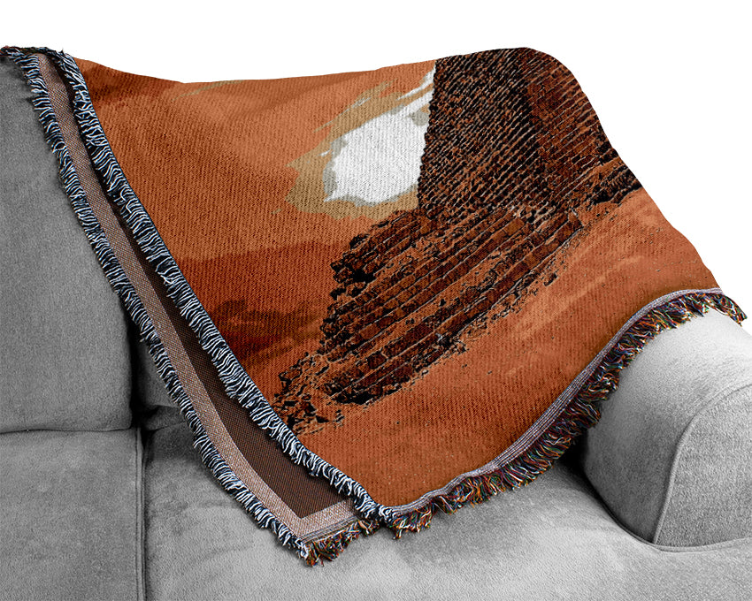 Egyptian Pyramids Cairo Egypt Africa Woven Blanket