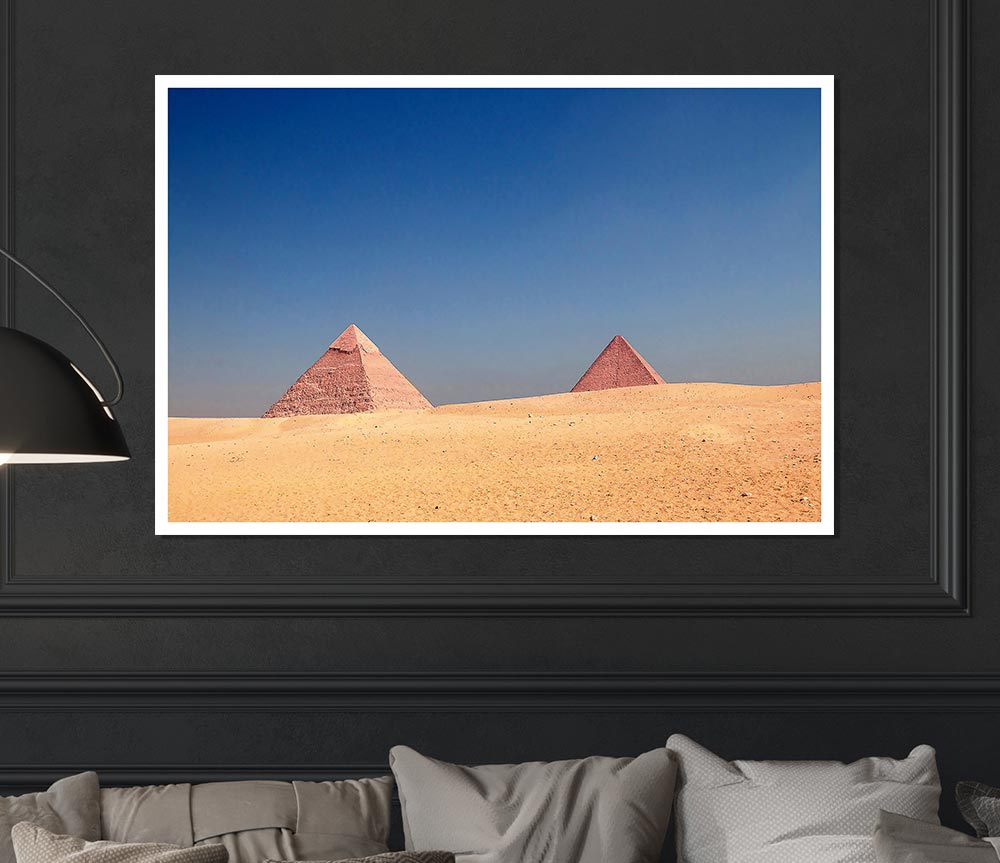 Giza Pyramids Print Poster Wall Art