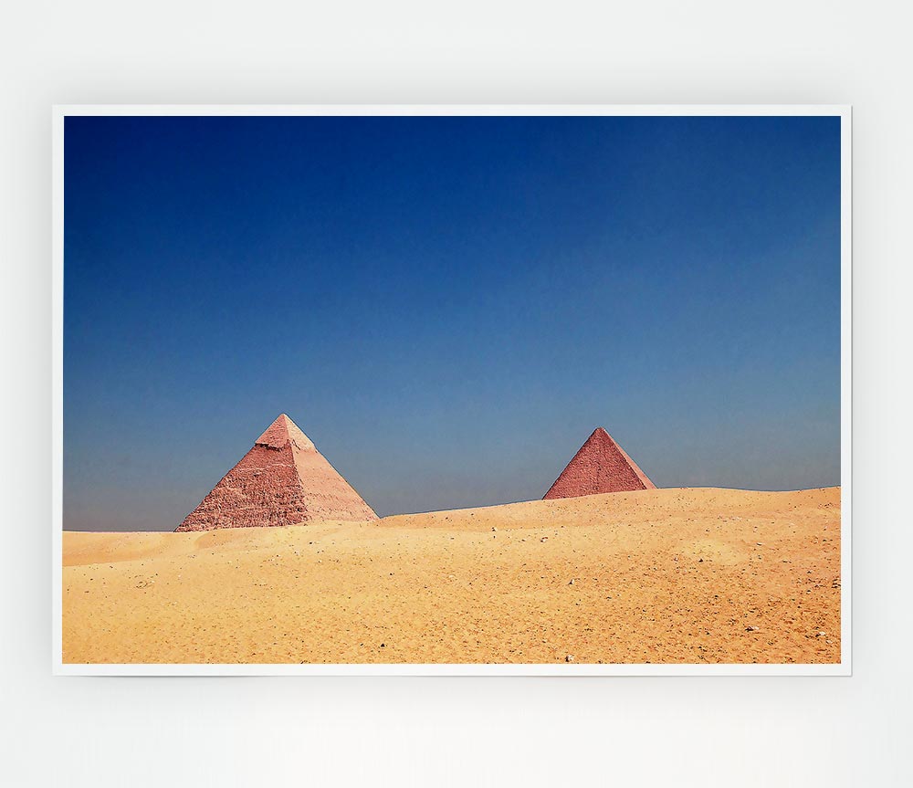 Giza Pyramids Print Poster Wall Art