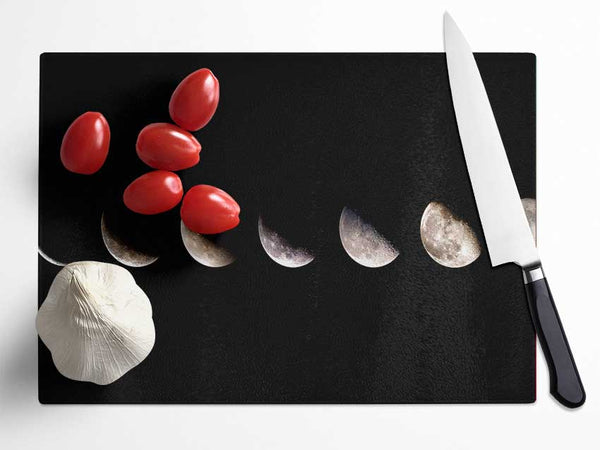 Moon Sequence Glass Chopping Board