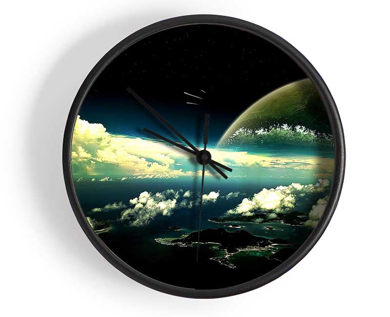 Panoramic View Of The Earth Clock - Wallart-Direct UK