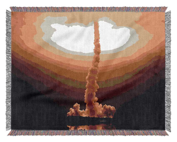 Space Shuttle Launch Woven Blanket