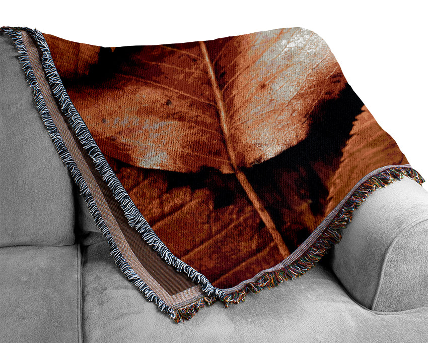 Beautiful Autumn Leaves Woven Blanket