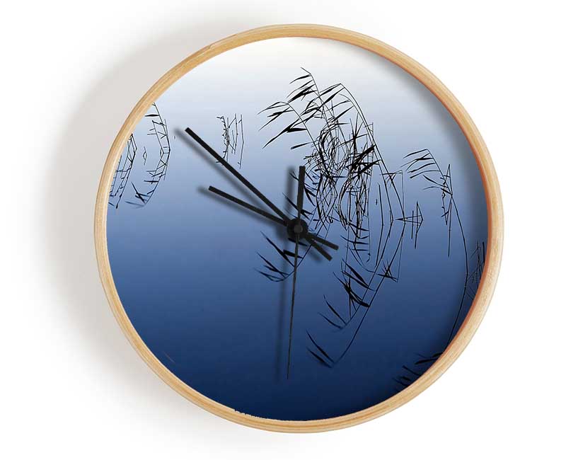 Pond Reeds Clock - Wallart-Direct UK