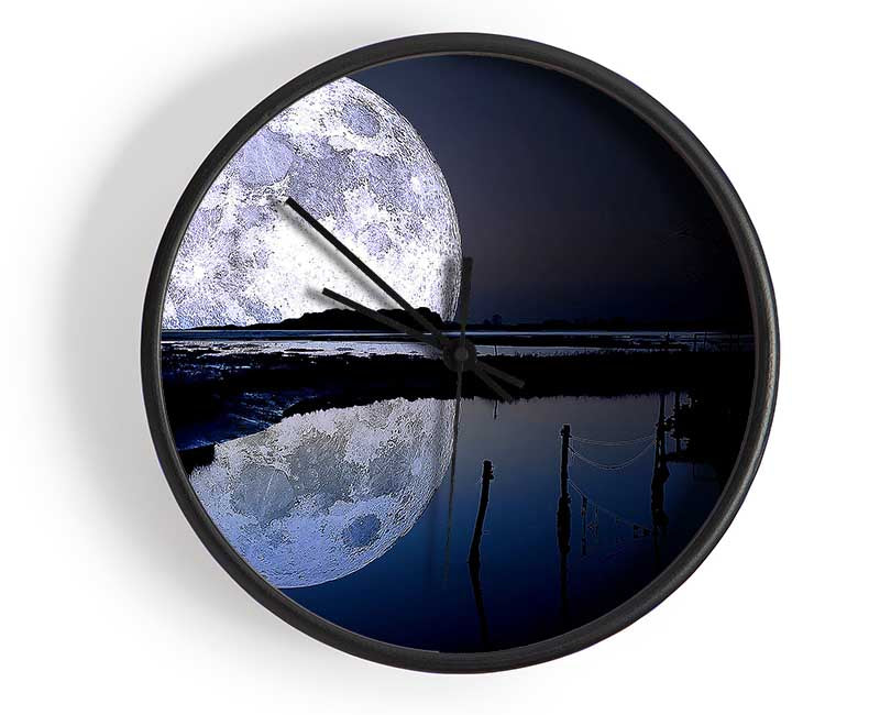 Full Moon Reflection Clock - Wallart-Direct UK