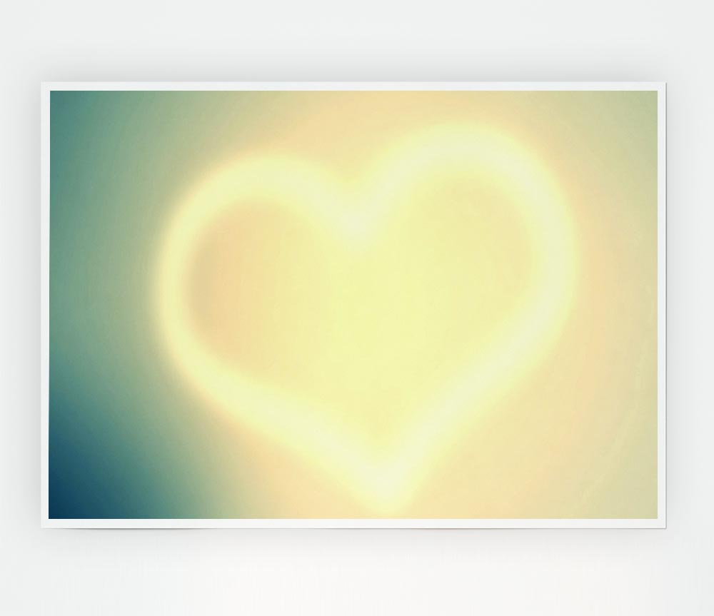 Heart Light Print Poster Wall Art