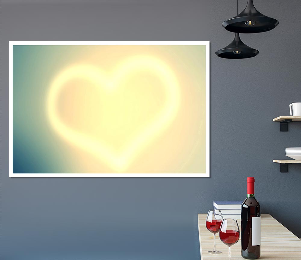 Heart Light Print Poster Wall Art