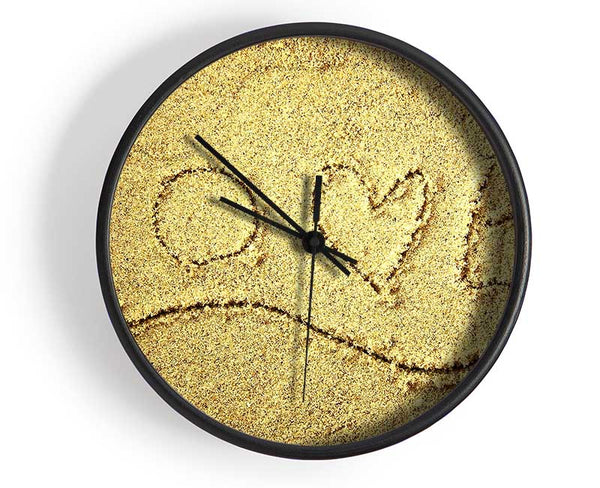 Love Message In The Sand Clock - Wallart-Direct UK