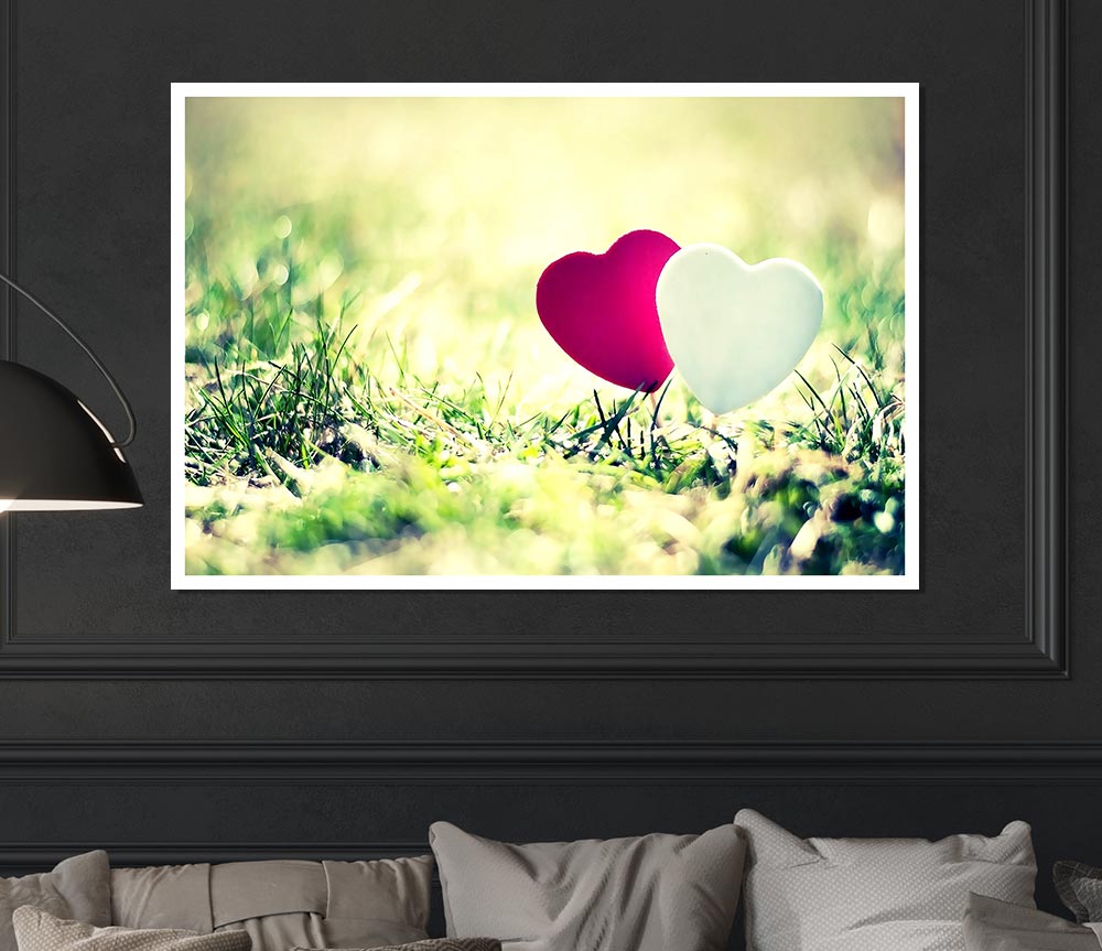 Valentines Day Hearts Print Poster Wall Art