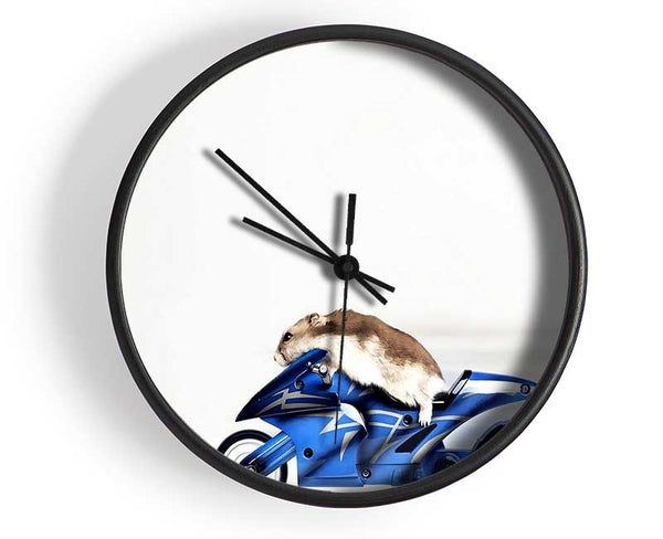 Mouse Riding Motorcycle Clock - Wallart-Direct UK