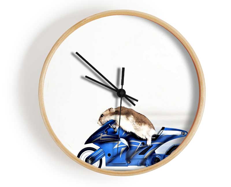 Mouse Riding Motorcycle Clock - Wallart-Direct UK