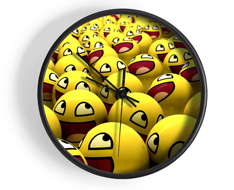 Funny Smileys Clock - Wallart-Direct UK