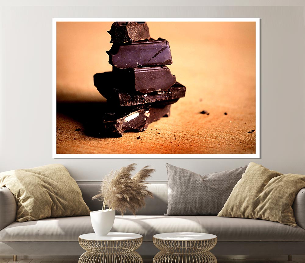 Dark Chocolate Print Poster Wall Art