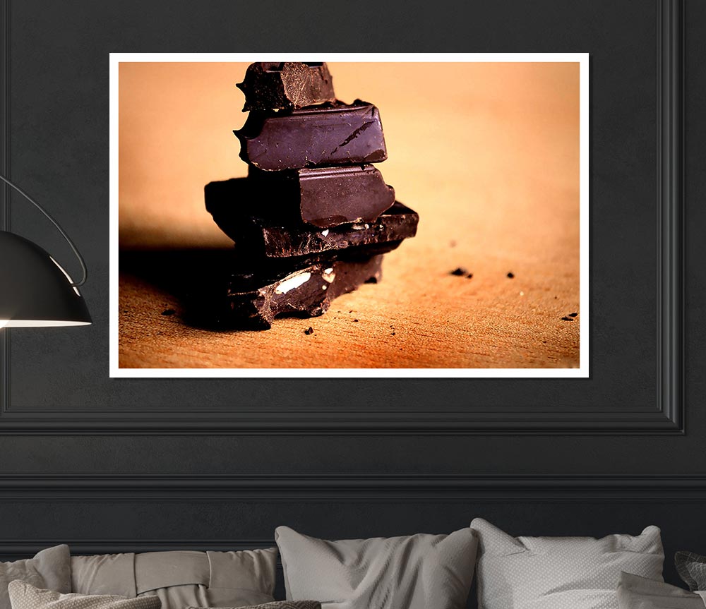 Dark Chocolate Print Poster Wall Art