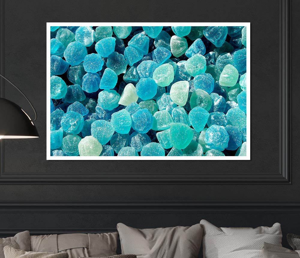 Blue Jelly Print Poster Wall Art