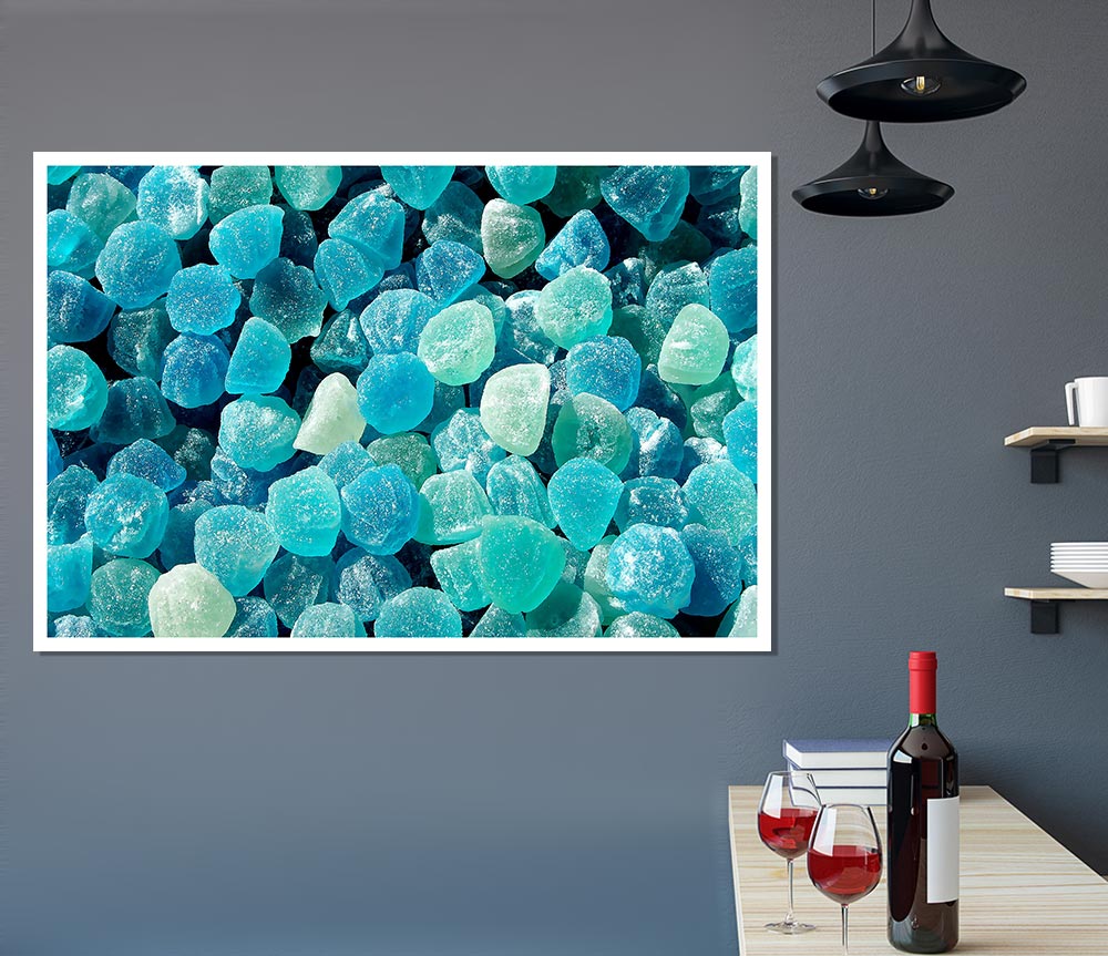 Blue Jelly Print Poster Wall Art