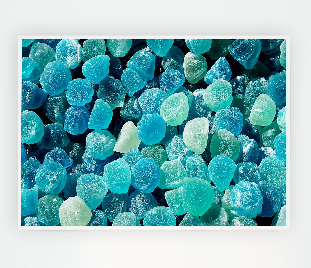 Blue Jelly Print Poster Wall Art