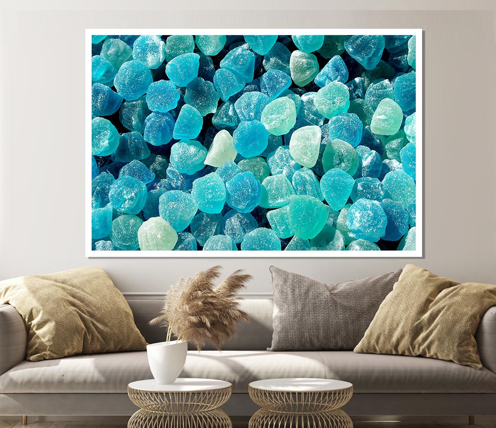 Blue Jelly Print Poster Wall Art