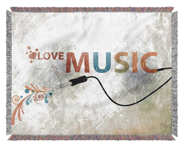 Love Music Woven Blanket