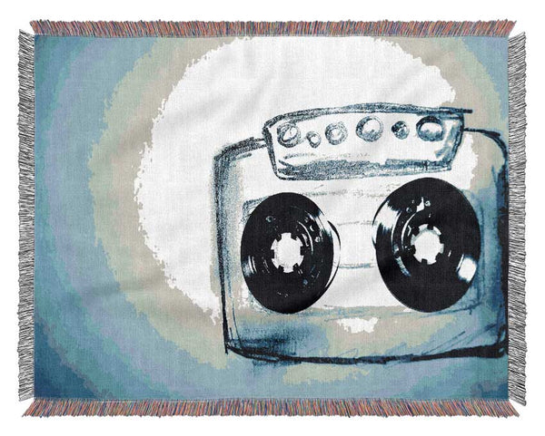 Cassette Tape Drawing Woven Blanket