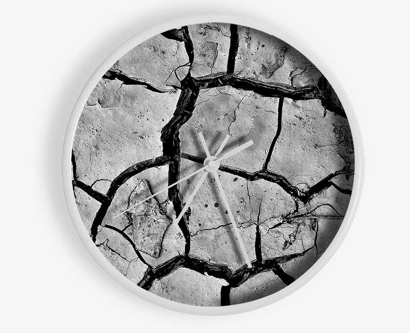 Cracked Mud Clock - Wallart-Direct UK