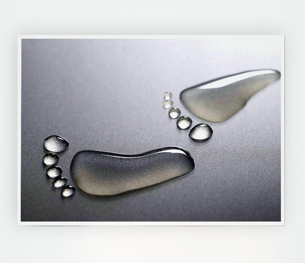 Water Footprints Print Poster Wall Art