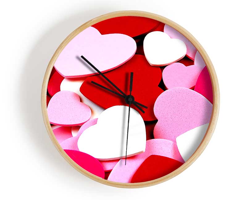 Tons Of Hearts Clock - Wallart-Direct UK