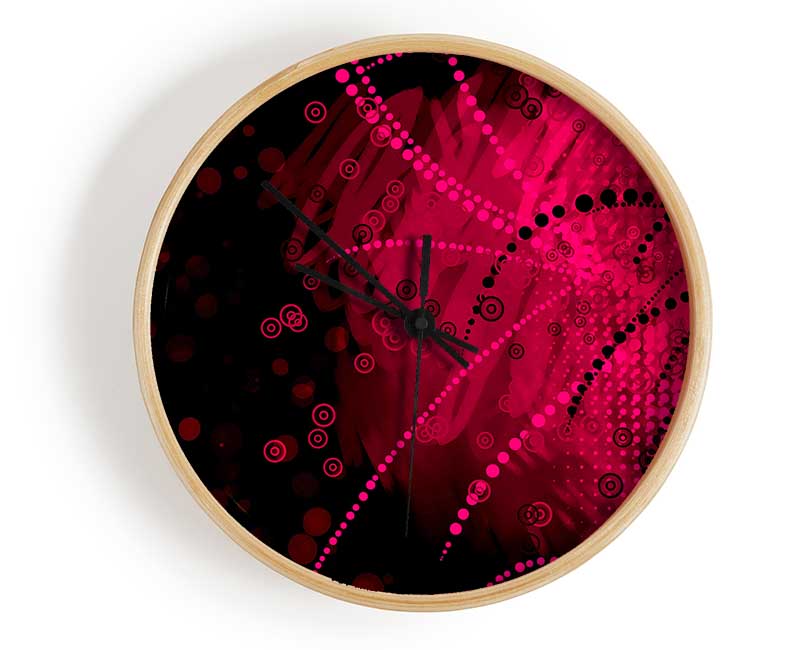 Pink Dark Clock - Wallart-Direct UK