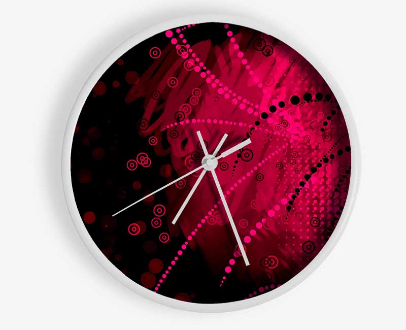 Pink Dark Clock - Wallart-Direct UK