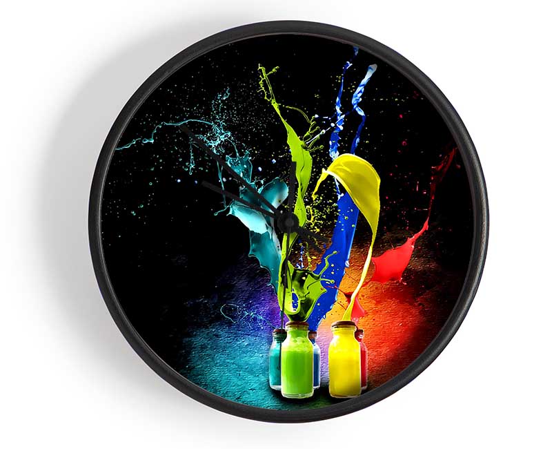 Splash Of Colours Clock - Wallart-Direct UK