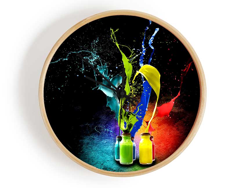 Splash Of Colours Clock - Wallart-Direct UK