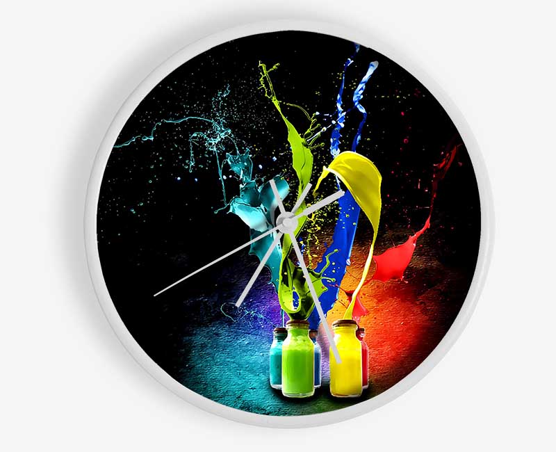 Splash Of Colours Clock - Wallart-Direct UK