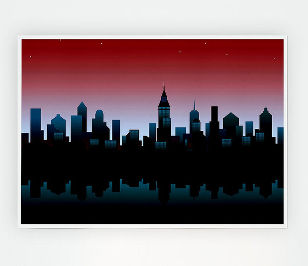 Architects New City Reflections Print Poster Wall Art