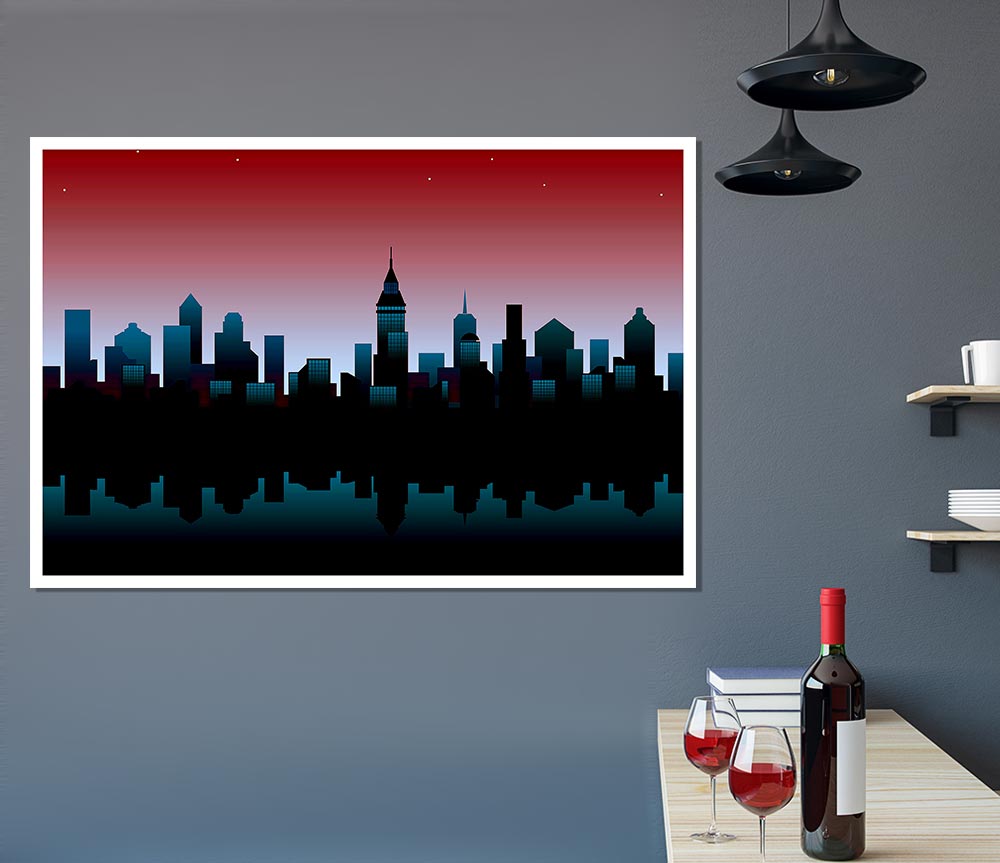 Architects New City Reflections Print Poster Wall Art