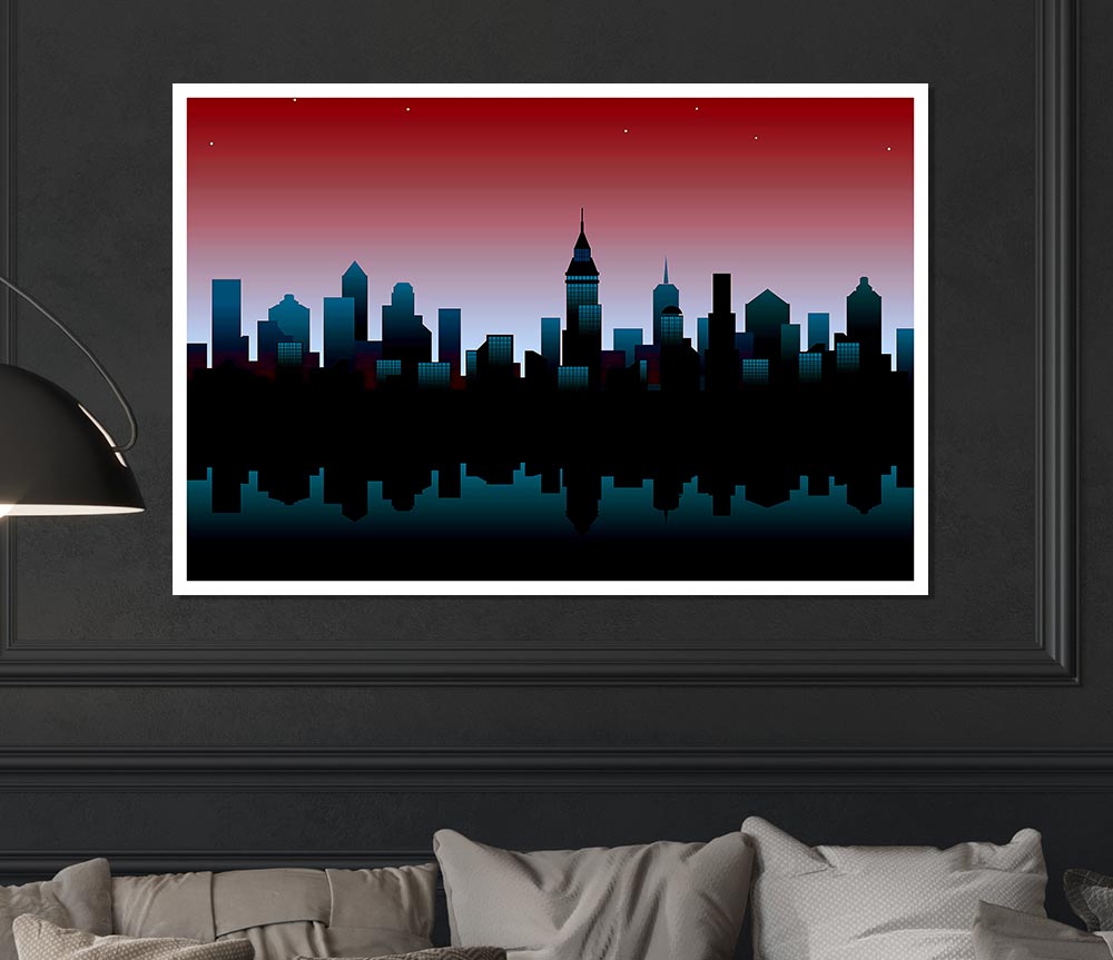 Architects New City Reflections Print Poster Wall Art