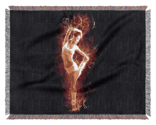 Fire Dancer Orange Woven Blanket