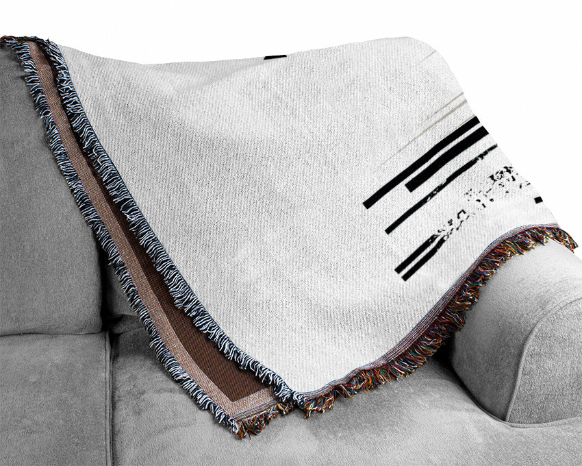 Contemporary City Sun White Woven Blanket