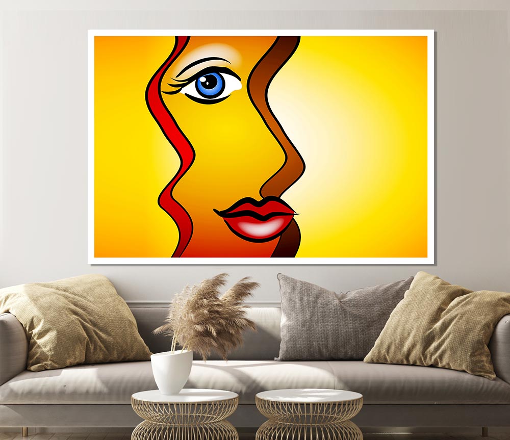 Abstract Woman Print Poster Wall Art