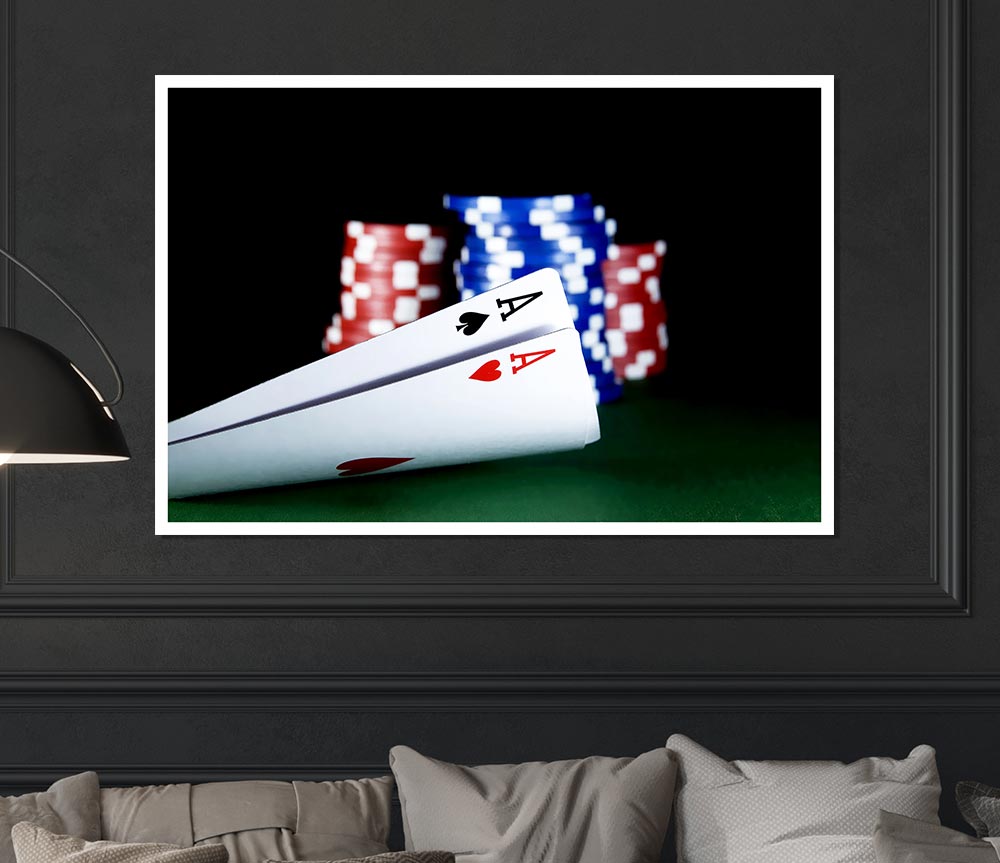 The Nuts In Poker Print Poster Wall Art